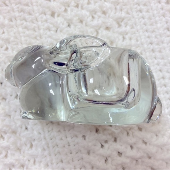 NWT Vintage Indiana Glass Company | Crystal Bunny‎ Rabbit Votive Candle Holder - Picture 12 of 12